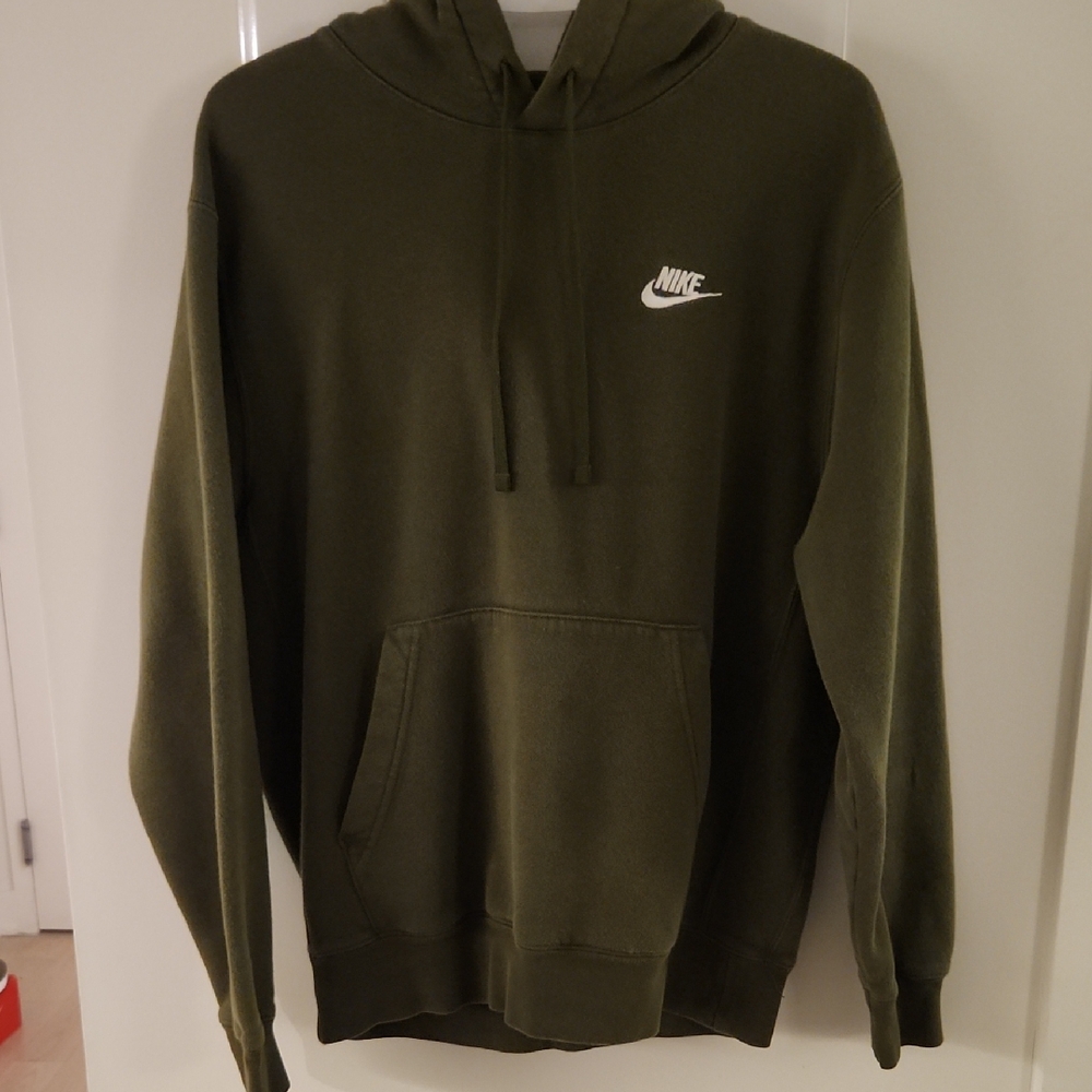 Nike Club Fleece Olive Green Hoodie